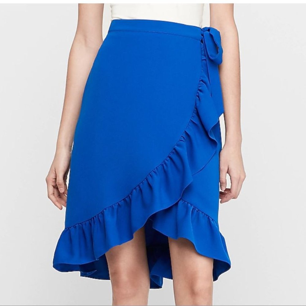 Express Women's High Waisted Wrap Midi Skirt